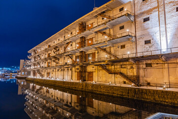 Fototapeta premium 北海製罐小樽工場 第3倉庫の夜景 