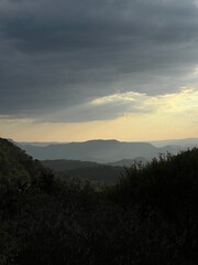 sunset in the mountains
