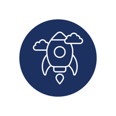 Launch icon vector