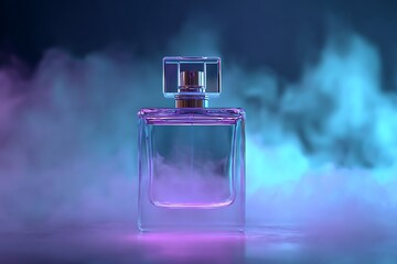bottle of perfume isolated on white