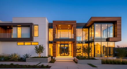 Fototapeta premium Modern House Exterior Architecture Luxury Home Photo