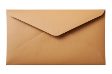Brown envelope holding a beige letter