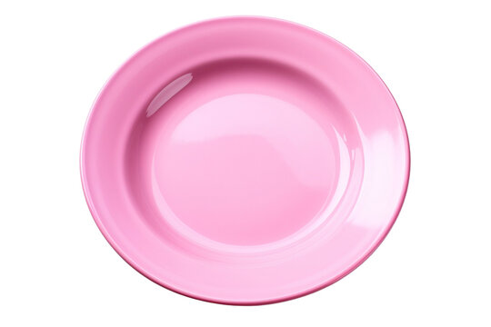 Clean pink dish with glossy surface
