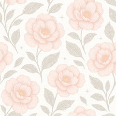 seamless camellia flower pattern