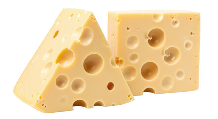 Isolated Emmental Cheese Blocks