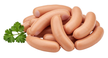 Isolated Pile of Sausages