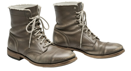 Isolated Leather Boots