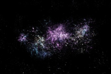 Purple Nebula Star Universe Galaxy Terxture Center Shape Background