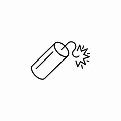 dynamite stick icon sign vector