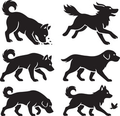 French Bulldog Logo Icon Silhouette Design vector illustration
