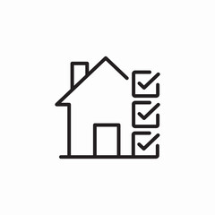 house checklist icon sign vector