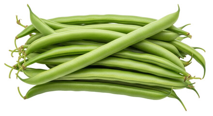 Isolated Pile of Fresh Green Beans