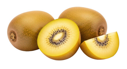 Isolated gold kiwi fruit