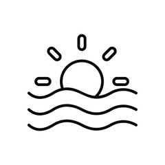 Sunrise icon vector