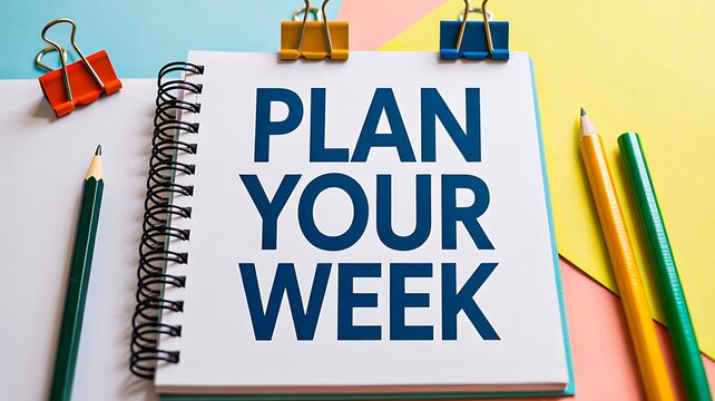Plan your week with organized schedule and productivity tips