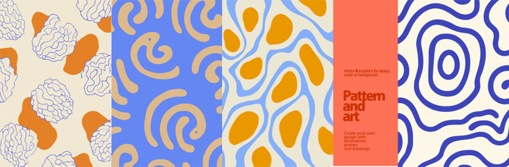 Abstract Wavy Vector Patterns for Planner Covers
Trendy seamless patterns with hand-drawn organic lines, bold blobs, and soft curves. Ideal for planner, journals, textiles, packaging, and digital bac