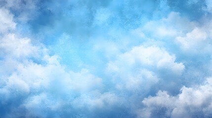 Fototapeta premium Cloudy azure sky backdrop.