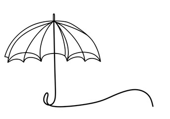 black umbrella vector illustration