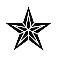 Tribal Star Path Icon Vector Illustration