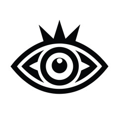 Adinkra Eye Symbol Icon Vector Illustration