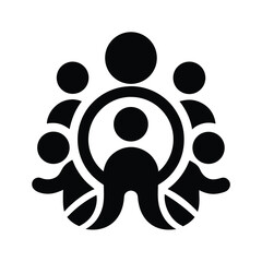 Adinkra Family Bond Icon Vector Illustration