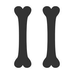 Femur Icon Glyph Style. Vector Illustration Design