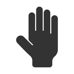 Hand Icon Glyph Style. Vector Illustration Design