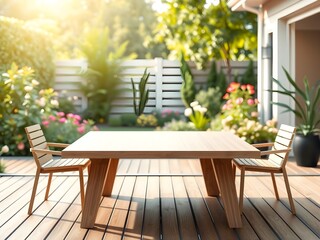 Relaxing Patio Table Surrounded by Plants