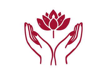 Lotus Flower hand drawn sketch vector illustration