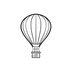 Naklejka premium Stylized Illustration of a Hot Air Balloon for Travel Adventures and Exploration
