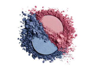 Two-toned eyeshadow powder, scattered