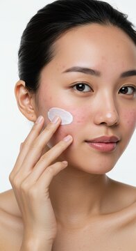 woman undergoing treatment for acne-prone skin