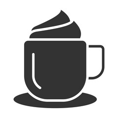 Obraz premium Cappuccino Icon Glyph Style. Vector Illustration Design
