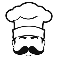 Contemporary chef portrait vector line art for food photography branding cooking classes and recipe content creation