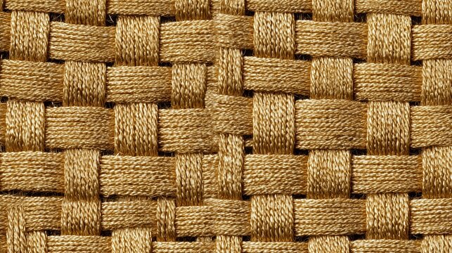 golden fabric texture with tight basket weave textile pattern detail