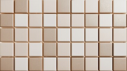 minimalist beige and off white square tile pattern background design
