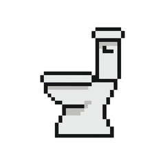 pixel icon toilet on white background vector
Vector icon pixel art