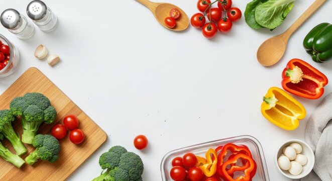 Colorful fresh vegetables food image