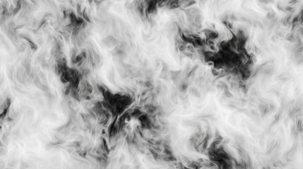 白黒マーブル模様と煙が混じる抽象的な背景