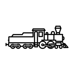 Naklejka premium Train Outline Icon