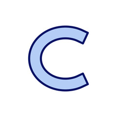 Copyright icon vector. copyright sign and symbol