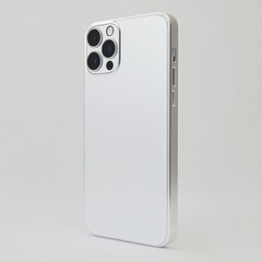 Modern, sleek smartphone design in a light gray color.