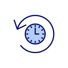 History icon vector. recent event history sign and symbol
