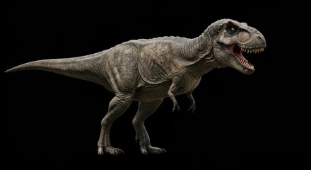 Obraz premium Tyrannosaurus Rex portrait in detail, a powerful predator from the Late Cretaceous period