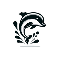 Obraz premium Happy dolphin jumping out of the water