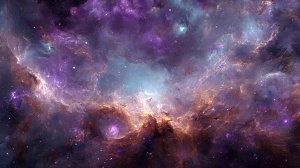 Fototapeta premium A very colorful space filled with stars