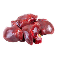 Photo of Chicken Livers on a Black Background - Food, Ingredients