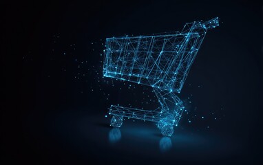 Abstract shopping cart graphic