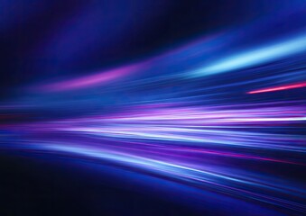 Abstract vibrant motion blur in shades of blue, purple, and pink