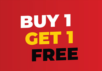 "Buy 1 Get 1 Free &ndash; Bold Promotional Sale Banner Design"
